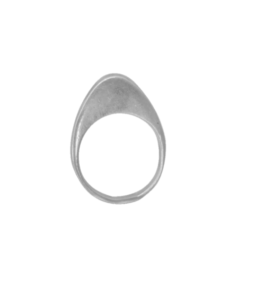 Bague argent ovoïde et plate d'Europe débarque