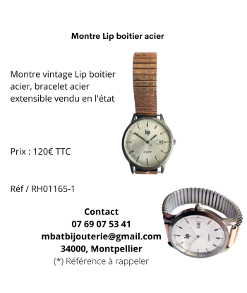 Montre Lip boitier acier commande en ligne