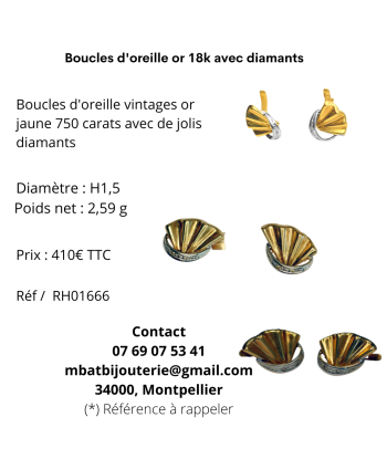 Boucles d'oreille or 18k avec diamants Découvrez la collection