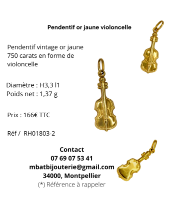 Pendentif or jaune violoncelle sélection de produits