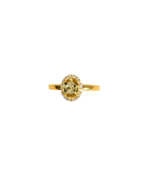 Bague or jaune citrine et diamants 50% de réduction en Octobre 2024