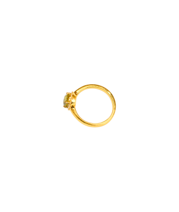 Bague or jaune citrine et diamants 50% de réduction en Octobre 2024