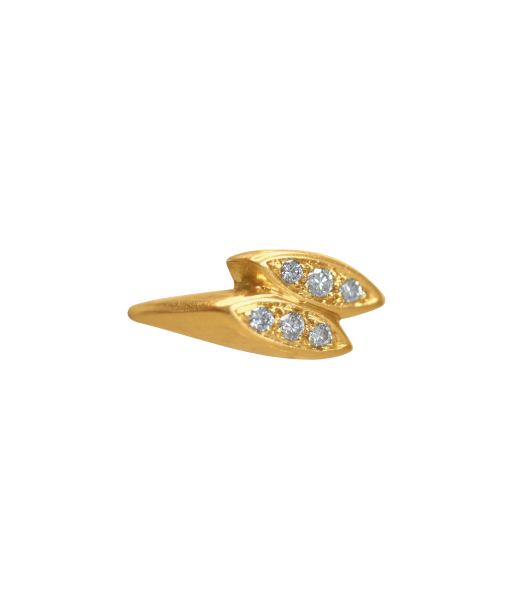 Bague or 18k avec 6 diamants vente chaude votre 