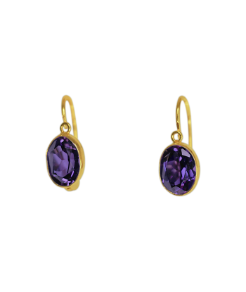 Boucles d'oreille dormeuse or18k avec amethyste Le MVP de beaucoup