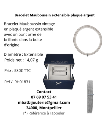 Bracelet Mauboussin extensible plaqué argent Par le système avancé 