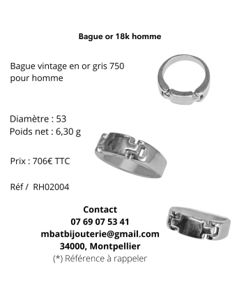 Bague or 18k de France