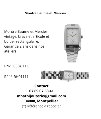 Montre Baume et Mercier Vous souhaitez 