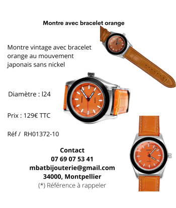 Montre avec bracelet orange d'Europe débarque