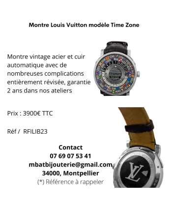 Montre Louis Vuitton® modèle Time Zone des créatures d'habitude