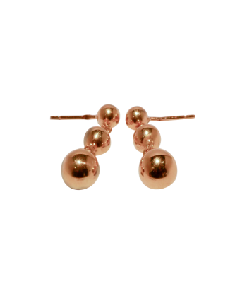 Boucles d'oreille or jaune succession de 3 boules prix pour 