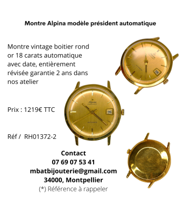 Montre Alpina modèle président automatique en ligne des produits 