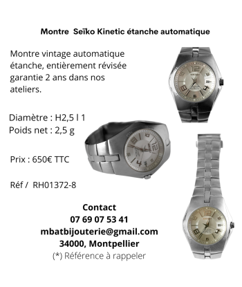 Montre  Seïko Kinetic étanche automatique pour bénéficier 