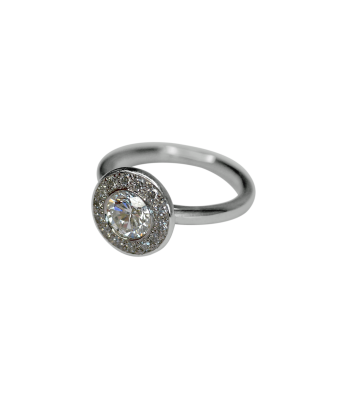 Bague or gris 750 surmontée d'un diamant de 1,01 carat meilleur choix